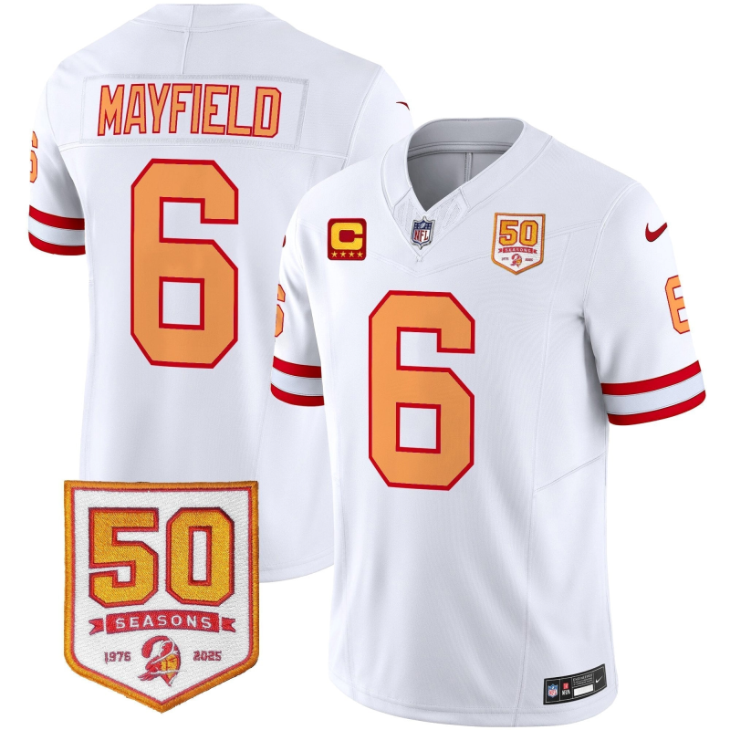 Men 2026 Nike Tampa Bay Buccaneers #6 Mayfield white NFL jersey 082201->san francisco 49ers->NFL Jersey